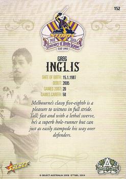 2008 NRL Centenary #152 Greg Inglis Back
